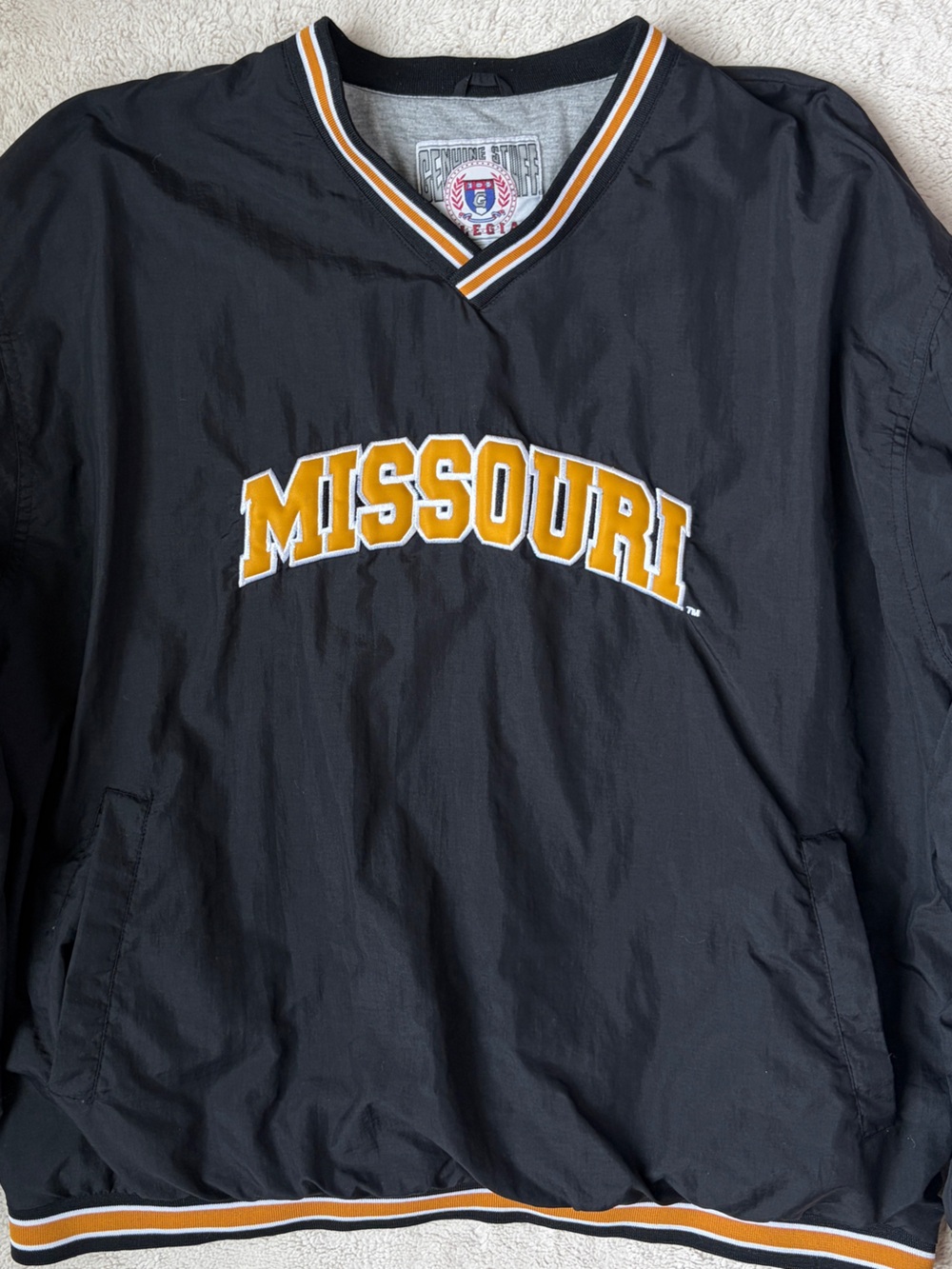 Vintage Genuine Stuff University of Missouri Pullover Windbreaker Jacket Size L
